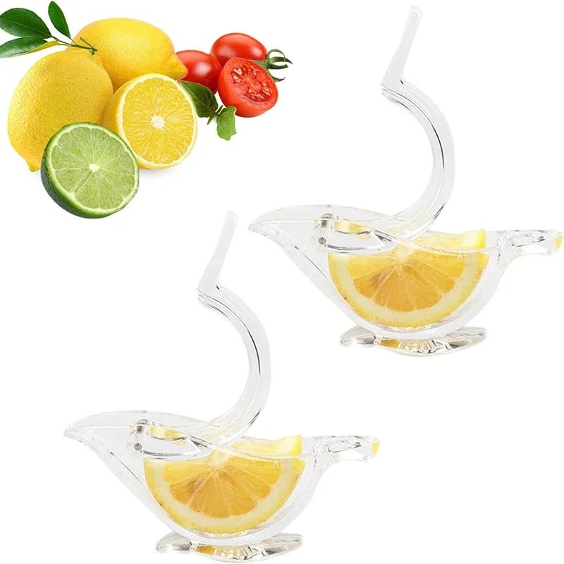 3/2/1PC Kitchen Home Slip Tool Press Squeeze Fruit Mini Manual Juicer Bird Shape Transparent Portable Orange Lemon Manual Juicer