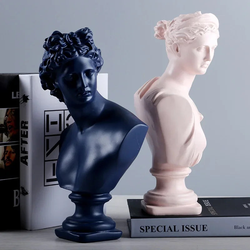 Ancient Greece European Resin David Venus Head Statuees Decoration Home Livingroom Goddess Sculpture Figurin Office Desktop