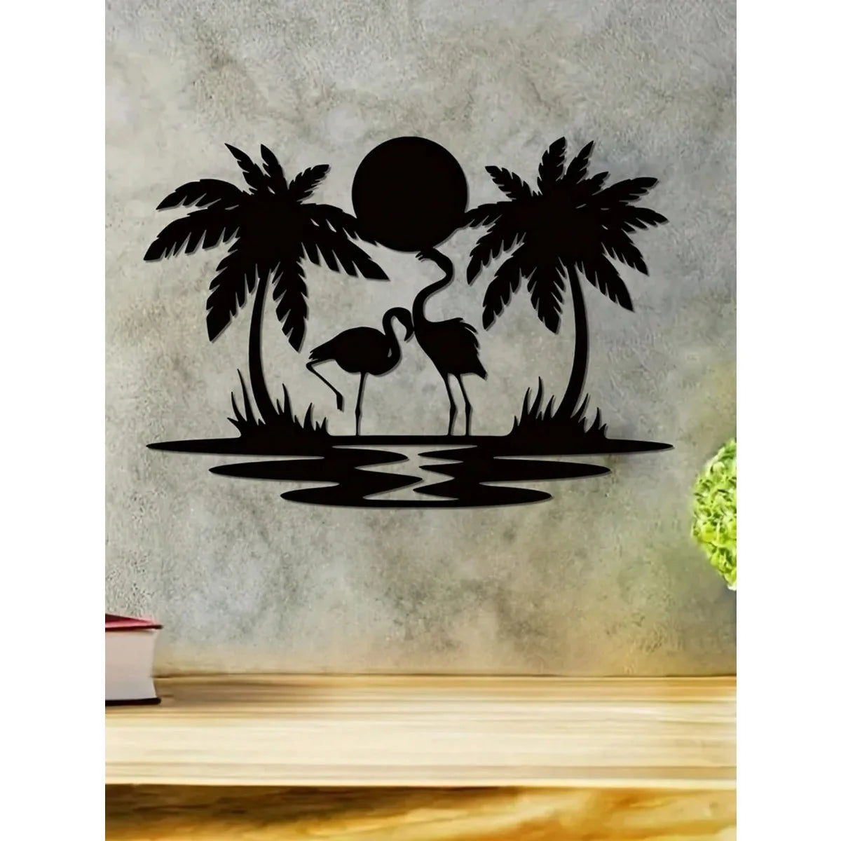 Swan Couple Wall Decoration (Wall Sculpture) | Gorgeous Ornament for Living Room/Door/Bedroom | Halloween & Christmas Gift