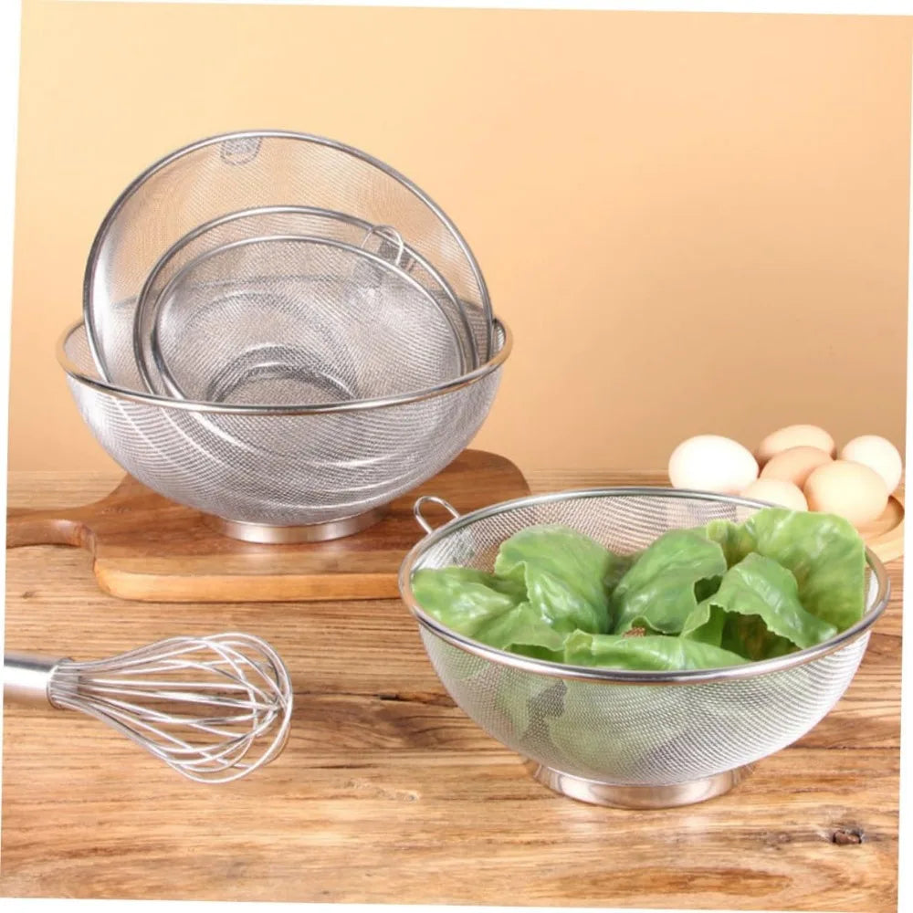 Stainless Steel Strainer Basket Versatile Kitchen Drainer for Fruits and Vegetables Material for Easy Washing and Rinsing for C