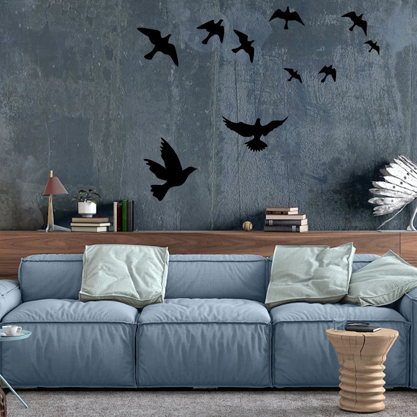 1-10sets Window Alert Bird Stickers Anti-Collision Fly Pigeon Wall Sticker Home Decoration Self-Adhesive Silhouettes Decal Decor