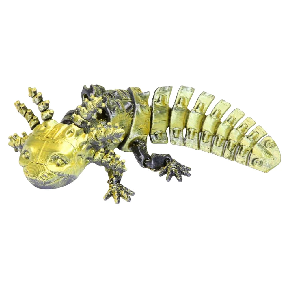 Articulated Mechanical Axolotl Figurine Collectible Axolotl Fidget Toy Executive Desk Toy for Stress Relief Home Decor