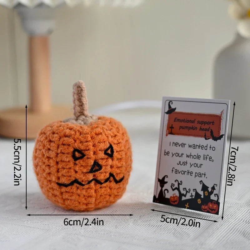 Halloween Pumpkins Crochet Punpkin Ghost Sunflower Desktop Ornament Decoration Halloweren Gift Potted Plant Summerween