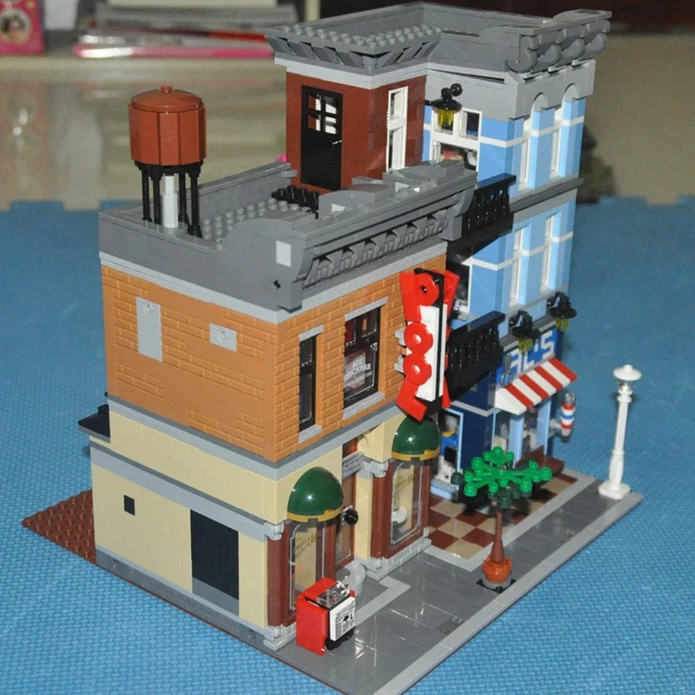 Creative Expert ParisianRestaurant Street View Building Blocks Assembly Model Sets Bricks Toys Decor Gift For Kids Adults 10243