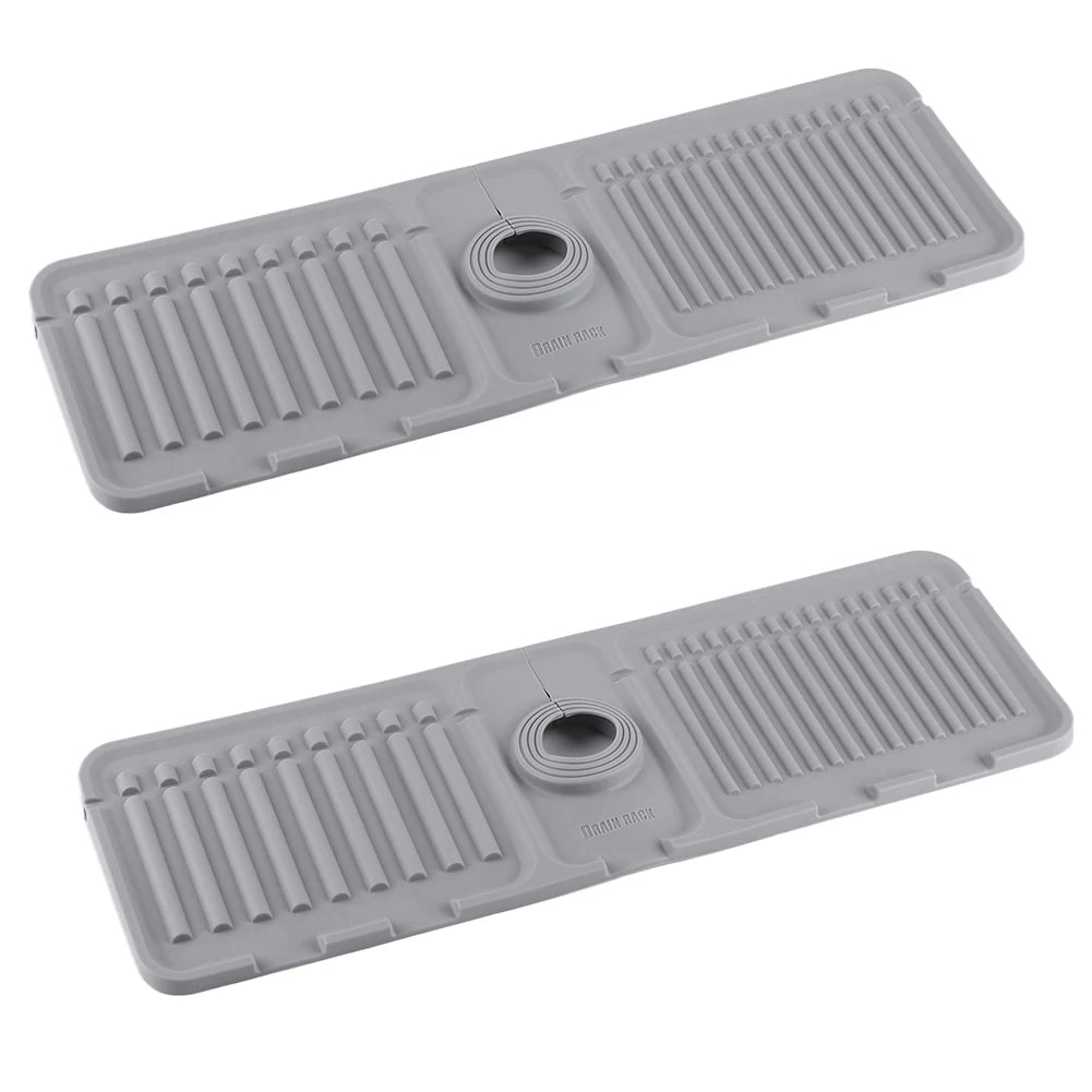 Silicone Drip Catcher Tray Quick Dry Water Catcher Mat Multi-Purpose Faucet Drainage Pad Drying Mat for Kitchen Bathroom