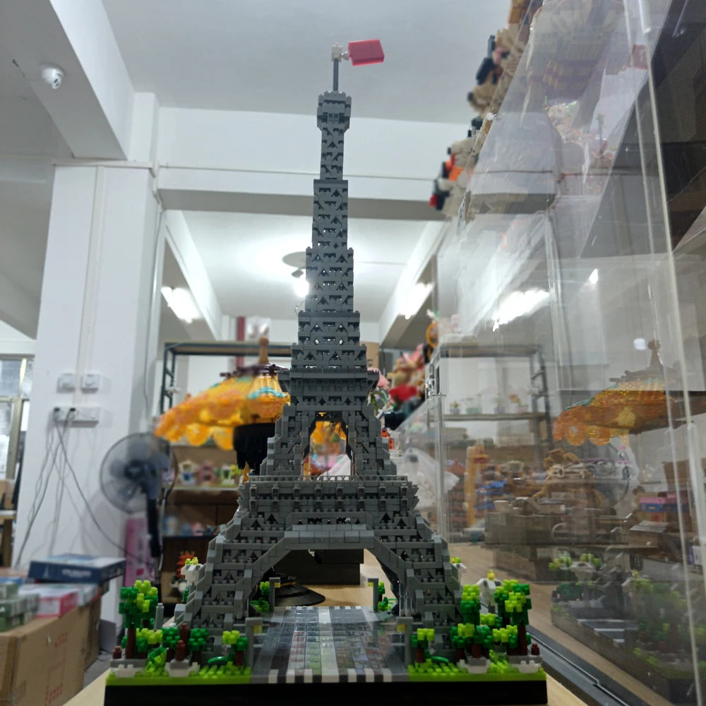 Eiffel Tower Paris Architectural Micro Mini Model Building Blocks Toy : Enhance Your Office Decor, Boost Hand Skills Gift