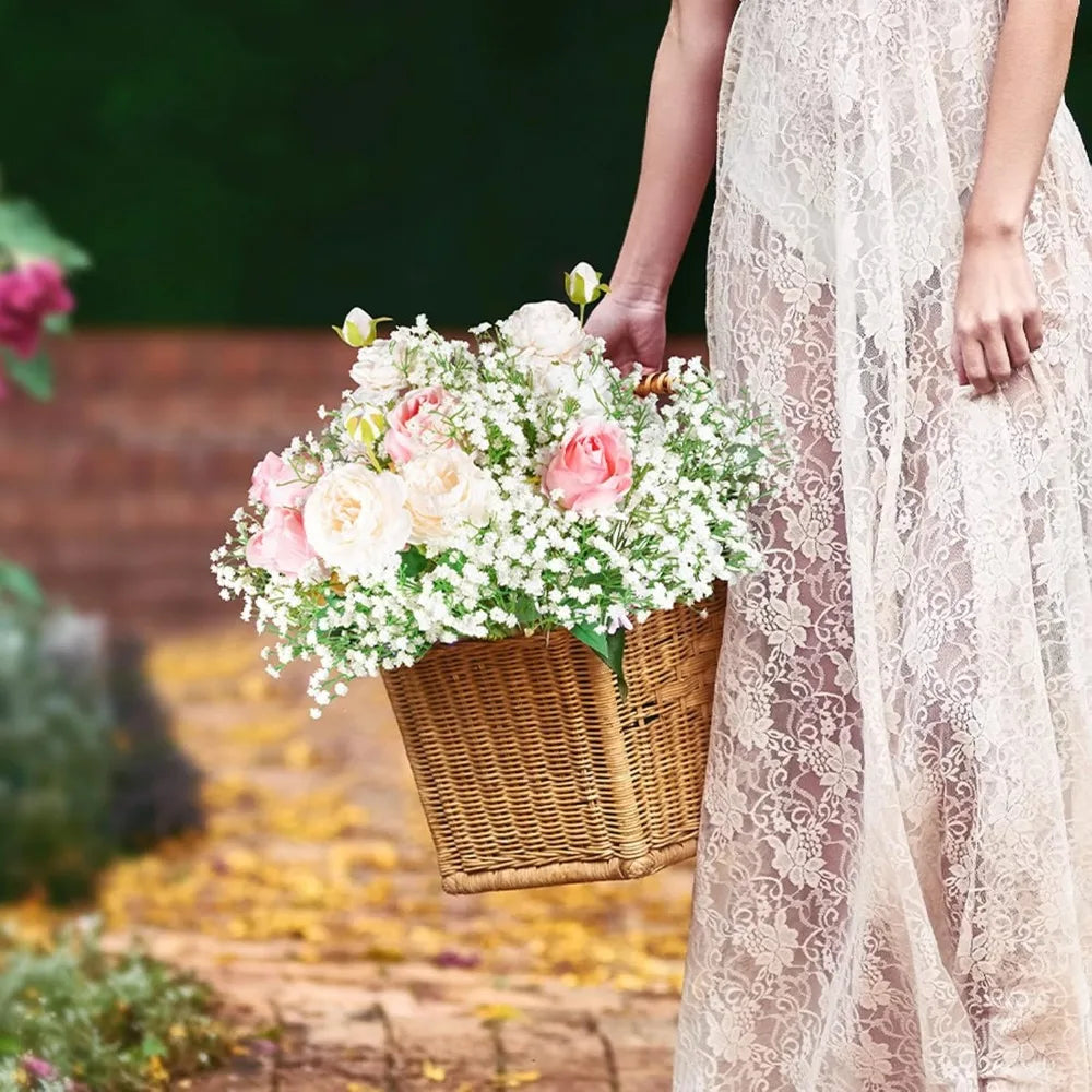 Babys Breath Artificial Flowers,6 Pcs Gypsophila Real Touch Flowers for Wedding Party Home Garden Decoration