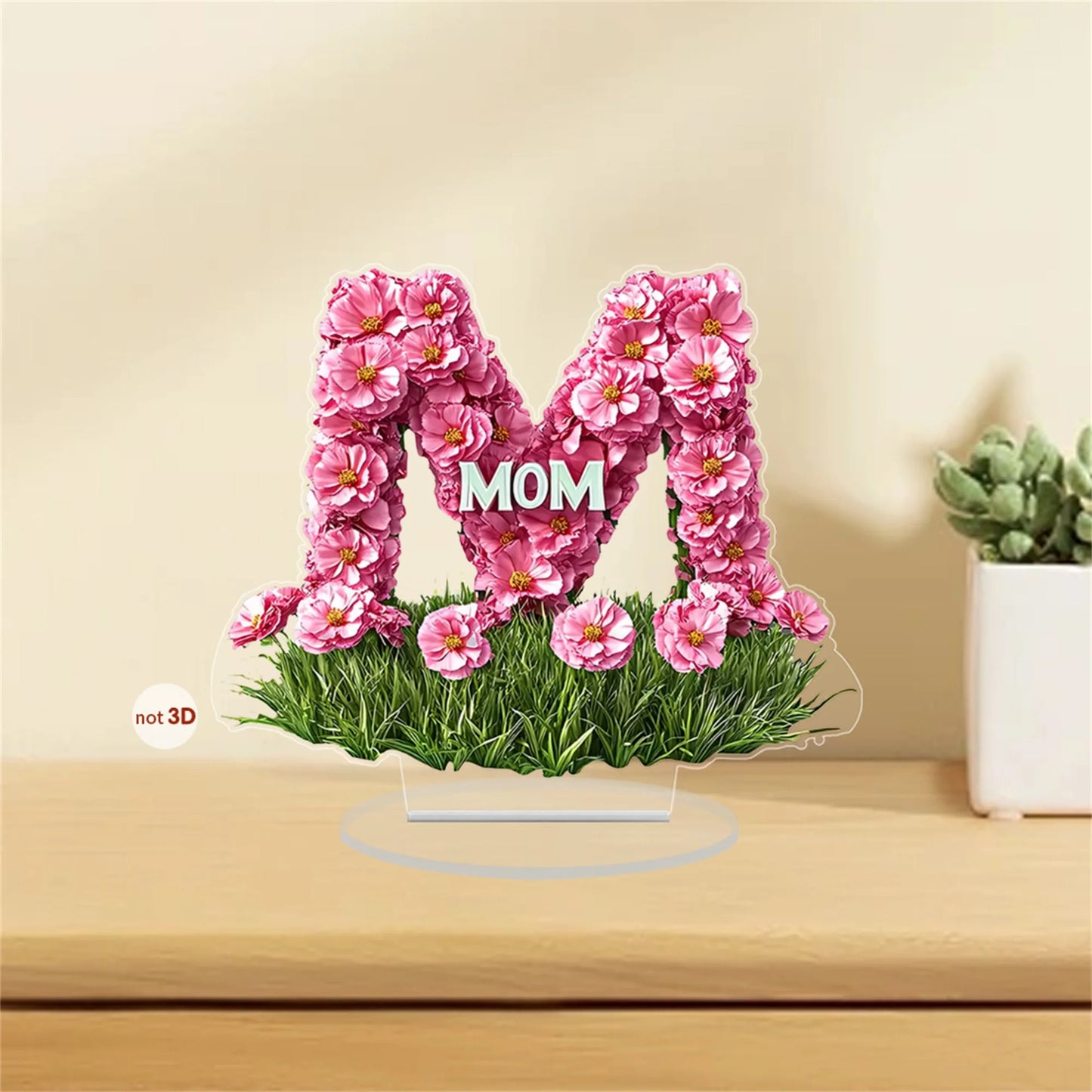 Mother s Day Decorative Acrylic Heart Flower Star Wall Hanging Ornaments for Kitchen Dining Room Bathroom Garden Patio Outdoor