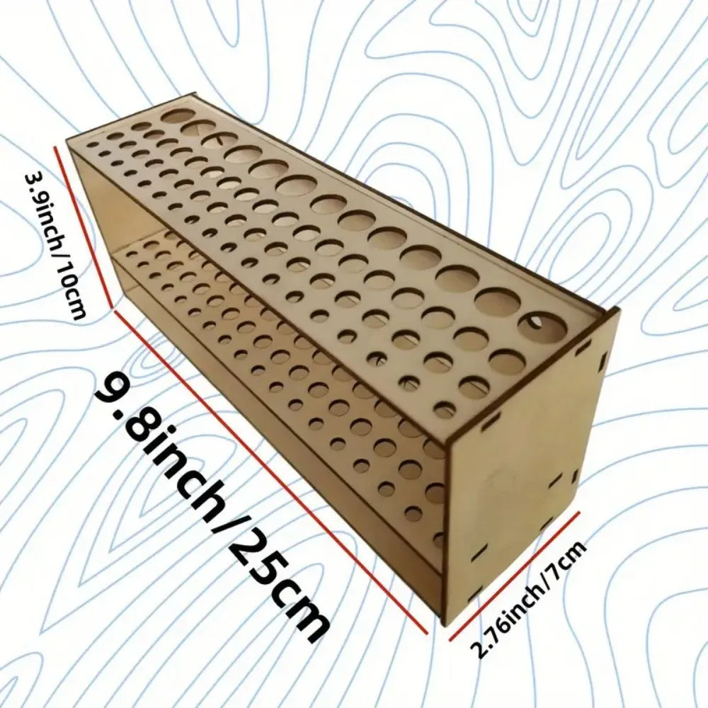 67-Slot Brush Holder Double-layer Durable Artist Desk Organizer Pencil Paint Brushes Storage Art Craft