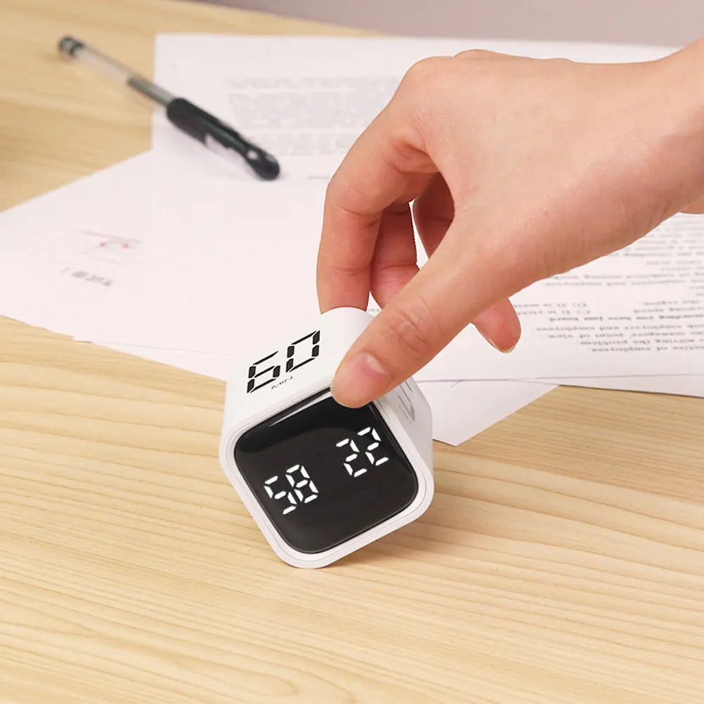 Productivity Cube Timer Mute Vibrate and Adjustable Sound Alert Mini Digital Timer Countdown Timer for Tasks Work Study Kitchen