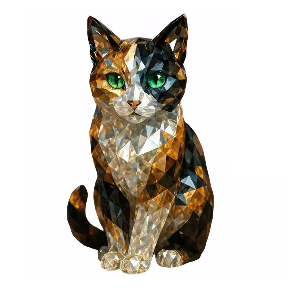 Creative Fake Crystal Mini Collectible Art Clear Statue Resin Animal Artwork Sculpture for Home Office Shelf Desk Table Decor