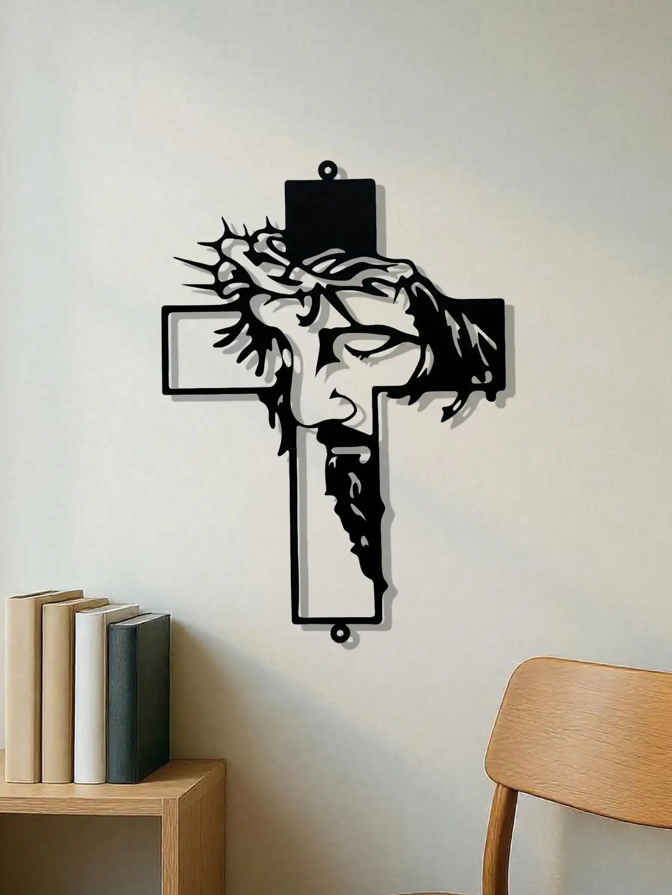 Premium 11.8Inch Jesus Metal Cross Wall Hanging–Rustic Christian Home Decor for Indoor&Outdoor Walls,Faith-Based Art for Bedroom