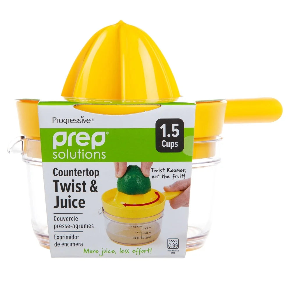 Countertop Citrus Juicer Twist and Juice Oranges Lemons Limes Easy Clean Dishwasher Safe Non-Skid Base Comfortable Grip
