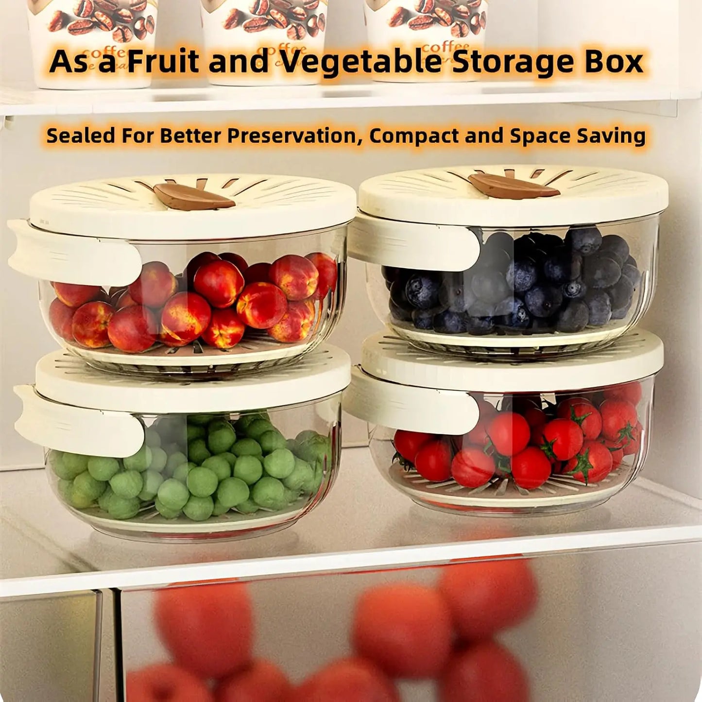 Fruit and Vegetable Drainer Washing Cleaning Colander Bowl with Strainer,Fruit Wash Drainer Basket Container with Handle lid,Fru