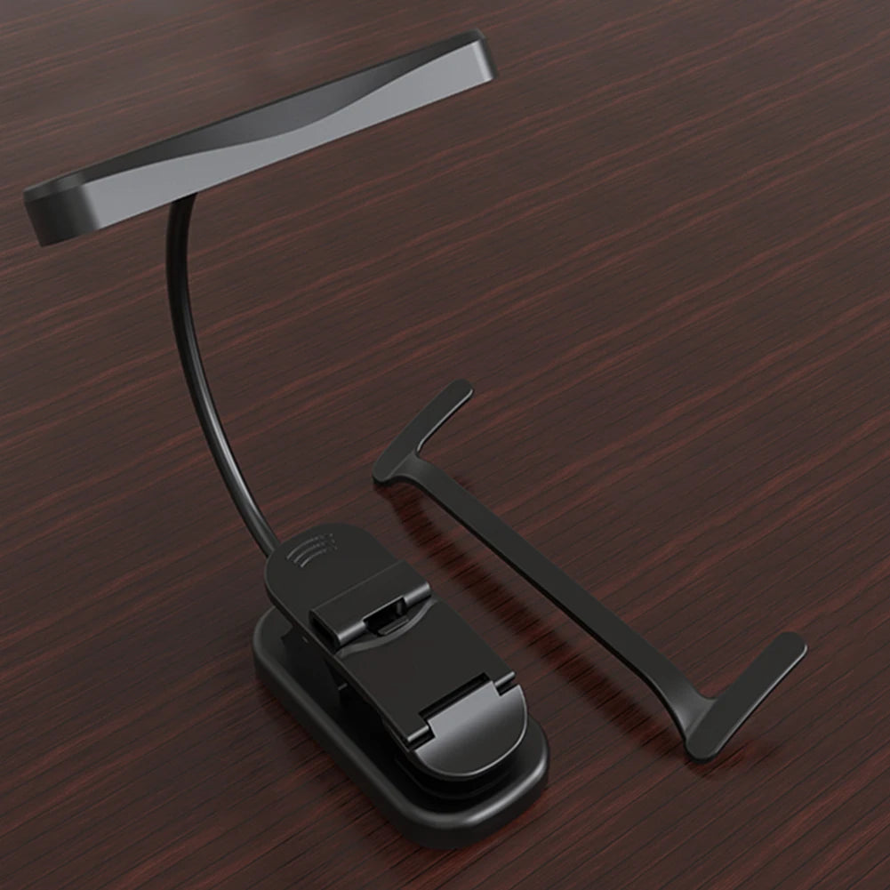 LED Music Stand Light with Flexible Neck Clip On Reading Light Touch Stepless Dimming Clip On Book Lamp for Home Office