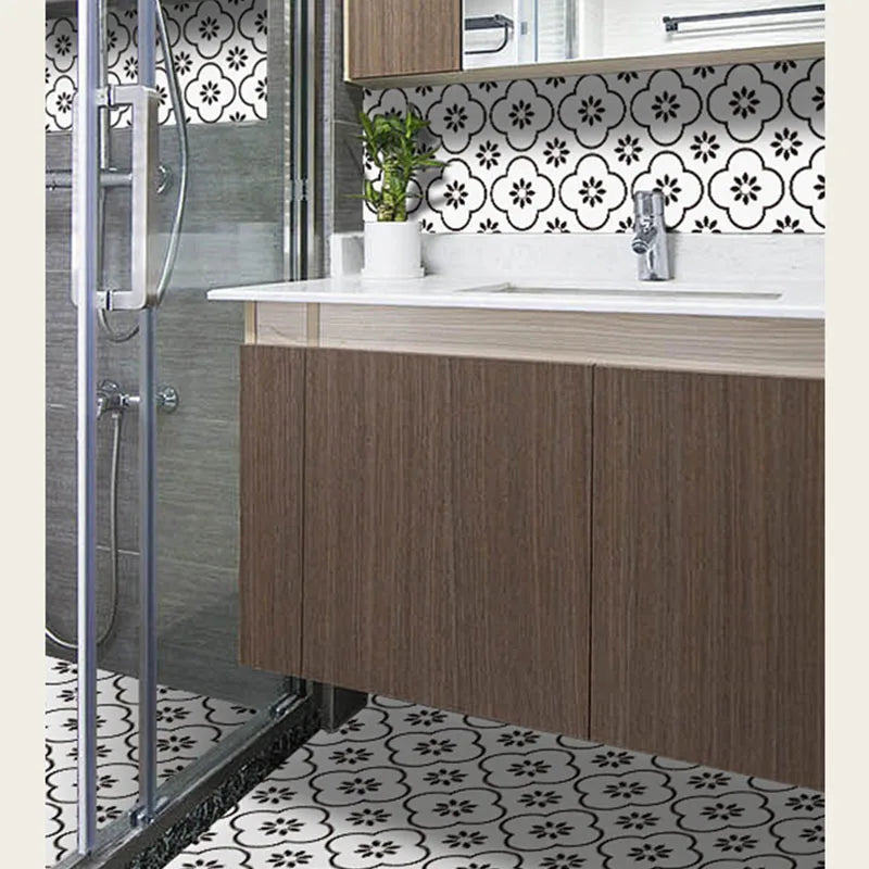 Self-adhesive Flooring Vinyl Mandala Design Floor Sticker Waterproof For Bathroom Living Room Decor Accessories Tiles Non-slip