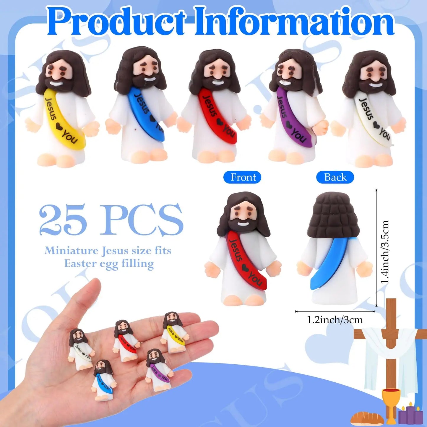 25 Pcs With Letters Christmas Jesus Ornaments Jesus Decoration Christmas Ornaments Jesus Loves You Toys Jesus Stuffers