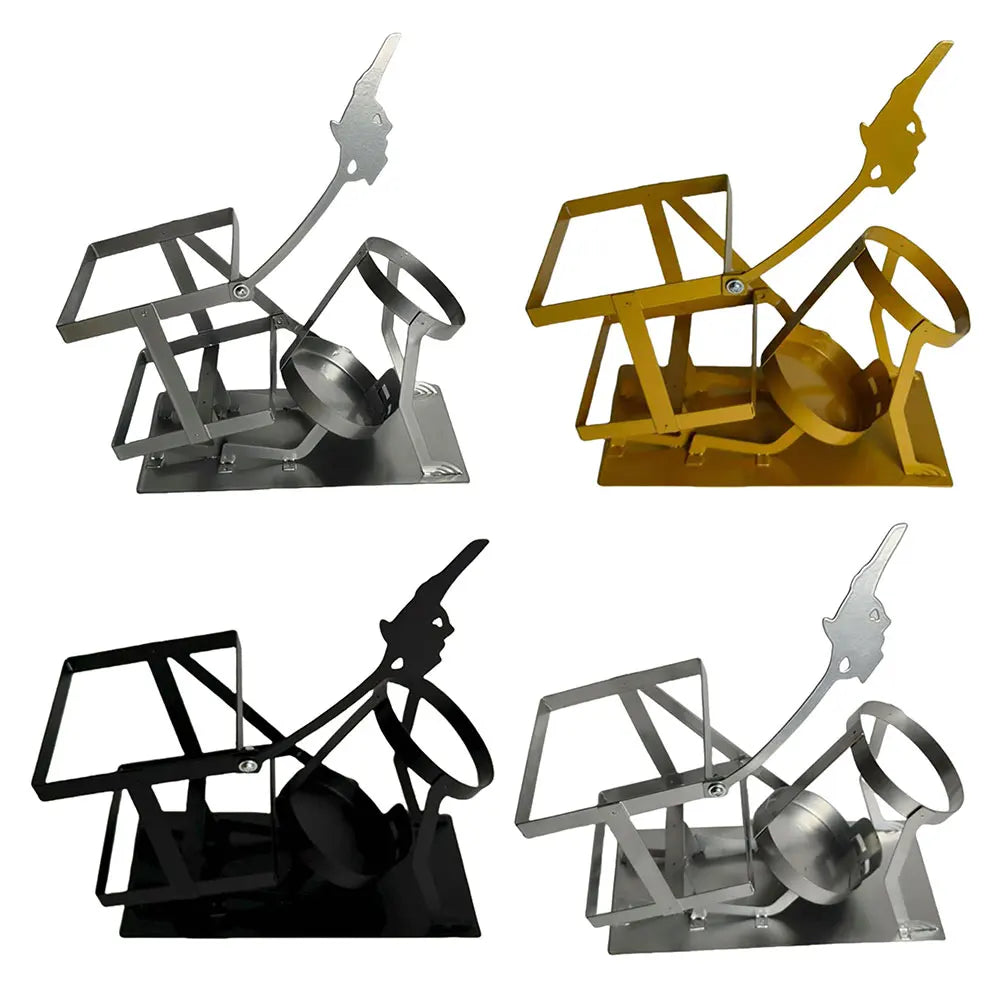 Steampunk Style Drink Stand Skull Skeleton Design Wine Holder Skull Metal Wine Rack Funny Metal Skull Skeleton Bar Decor