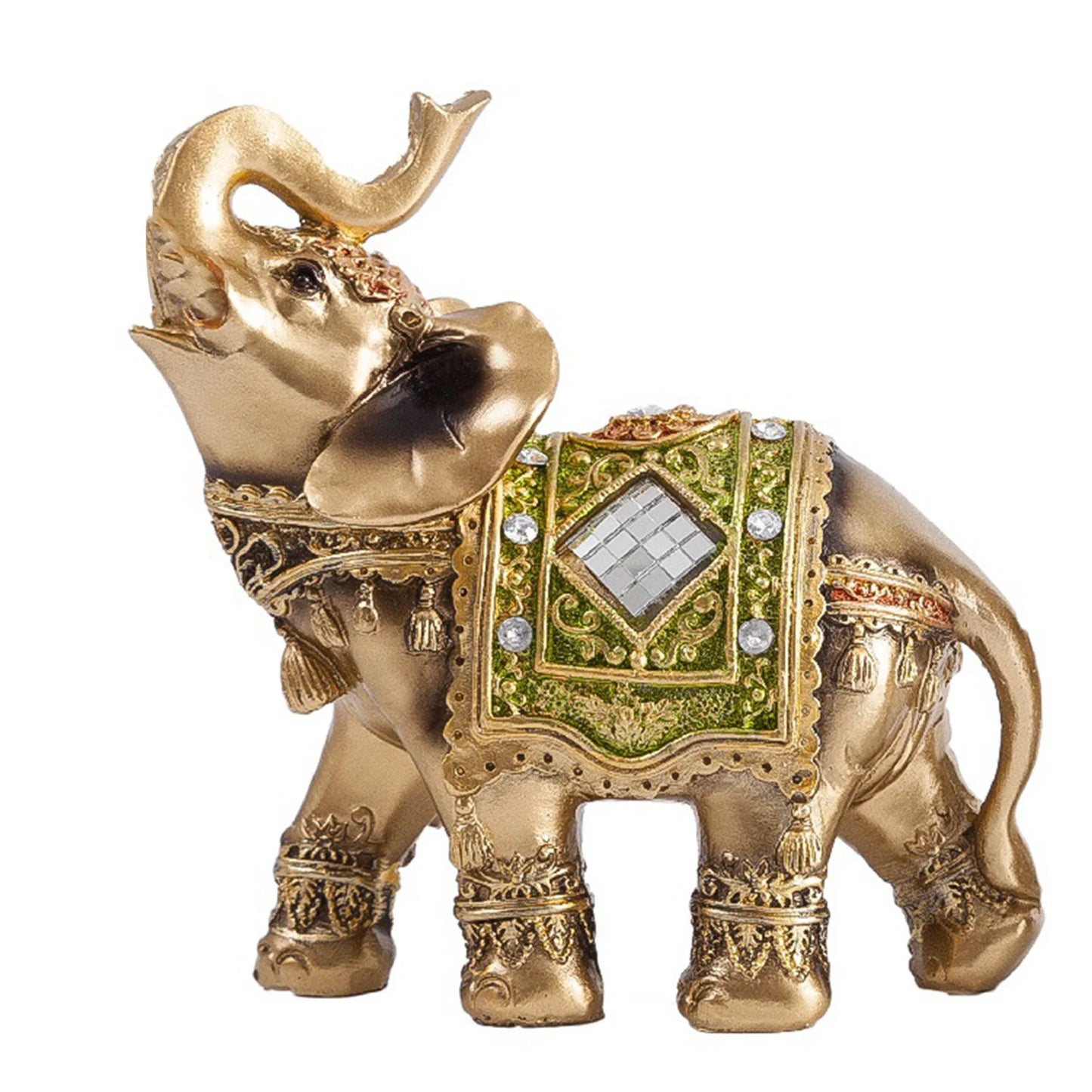 Lucky Elephant Decoration Statue Resin Elephant Ornaments for Living Room Bedroom Decor