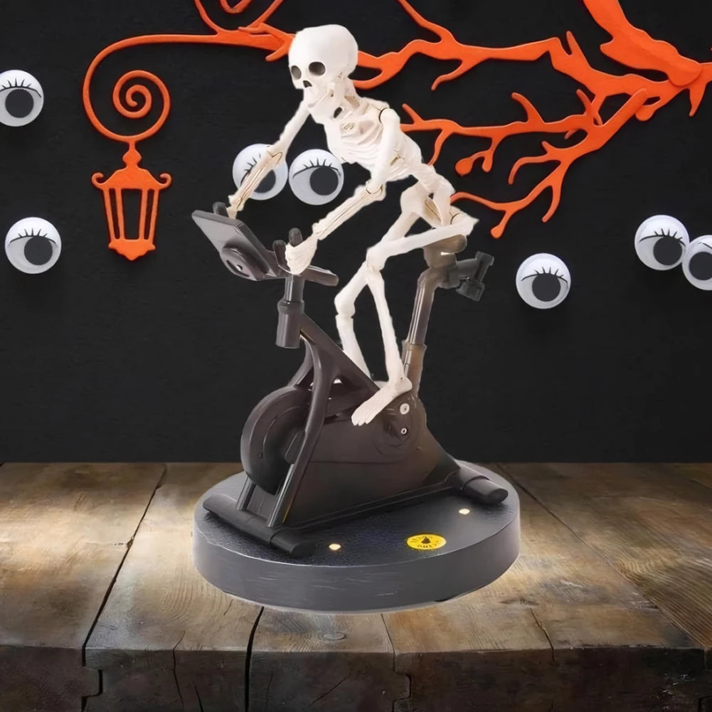 Resin Skeleton Riding Bike Halloween Skeleton Decor Skeletons Statue Halloween Decorations