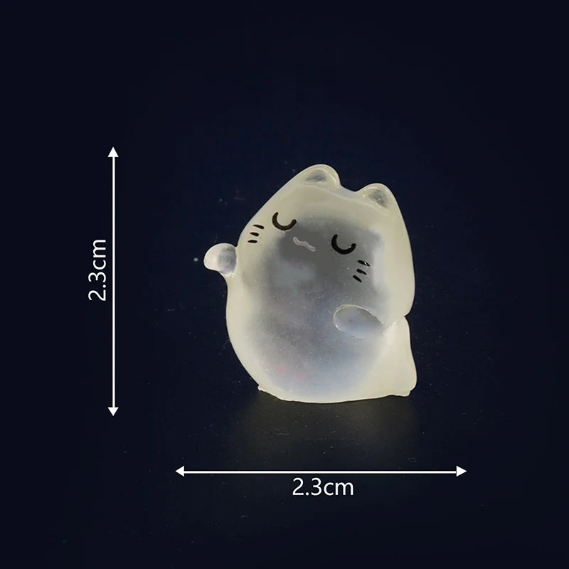 Cartoon Noctilucent Halloween Pumpkin Ghost Small Ornaments Creative Resin Crafts Creative Model DIY Home Decoration Accessories