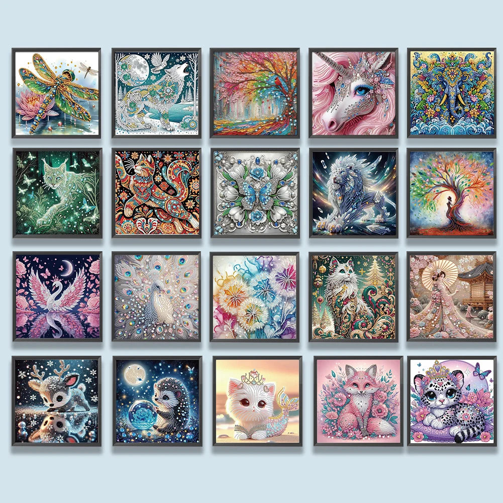 5D DIY Partial Special Shaped Drill Diamond Painting Kit Animal Decoration
