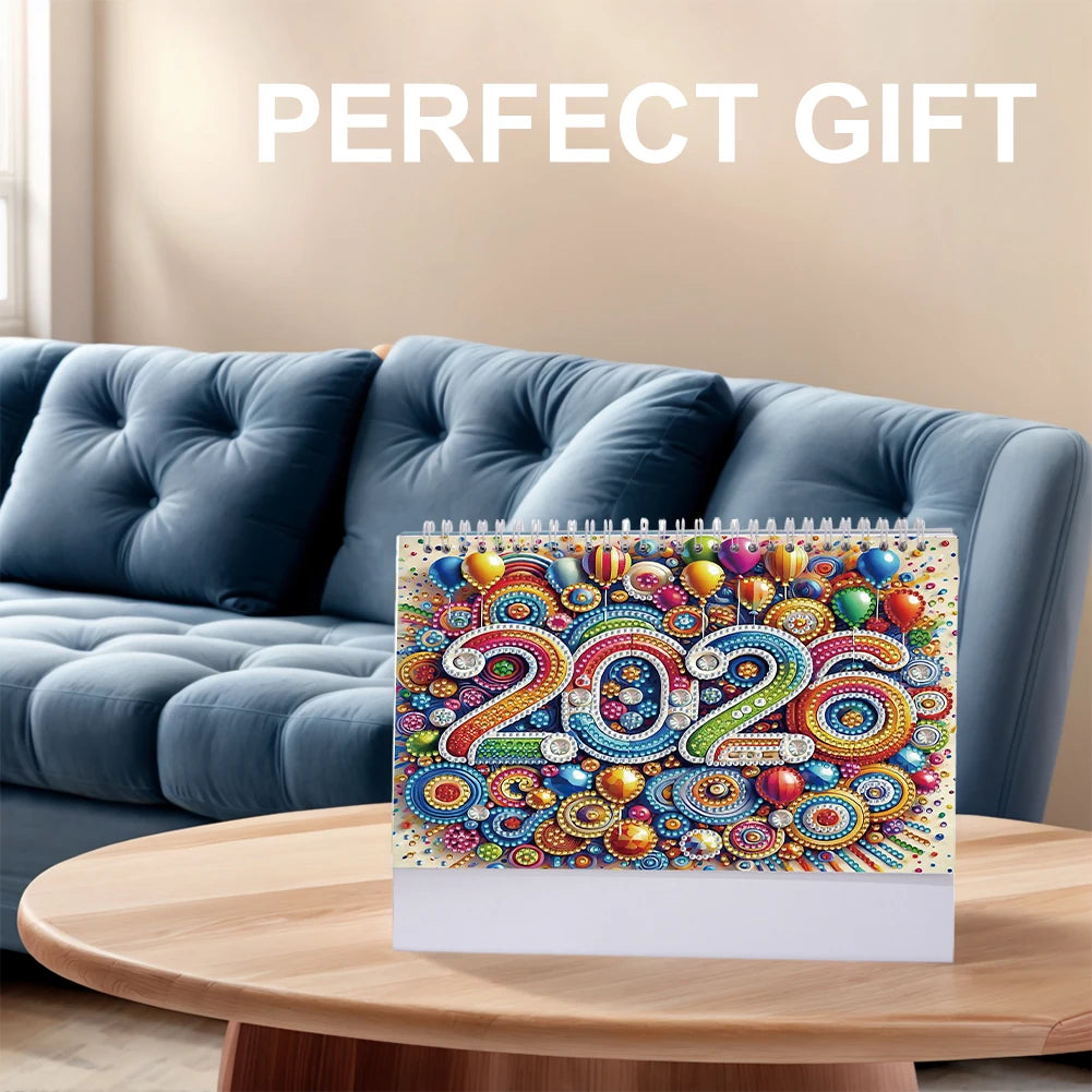 2026 Calendar DIY Diamond Painting Art Kit Diamond Painting Kit DIY Diamond Art Desk Calendar for Home Office School Scheduling