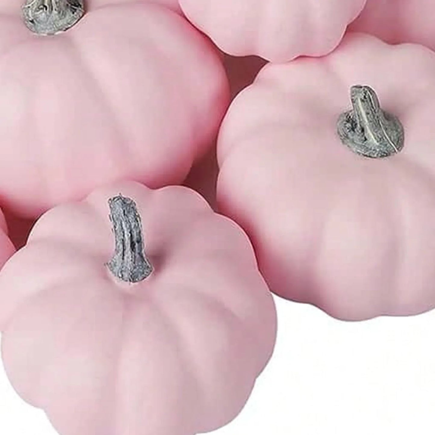 12PCS Artificial Pumpkins Pink Faux Pumpkins Decoration for Home Farmhouse Harvest Festival Decor Photo Props