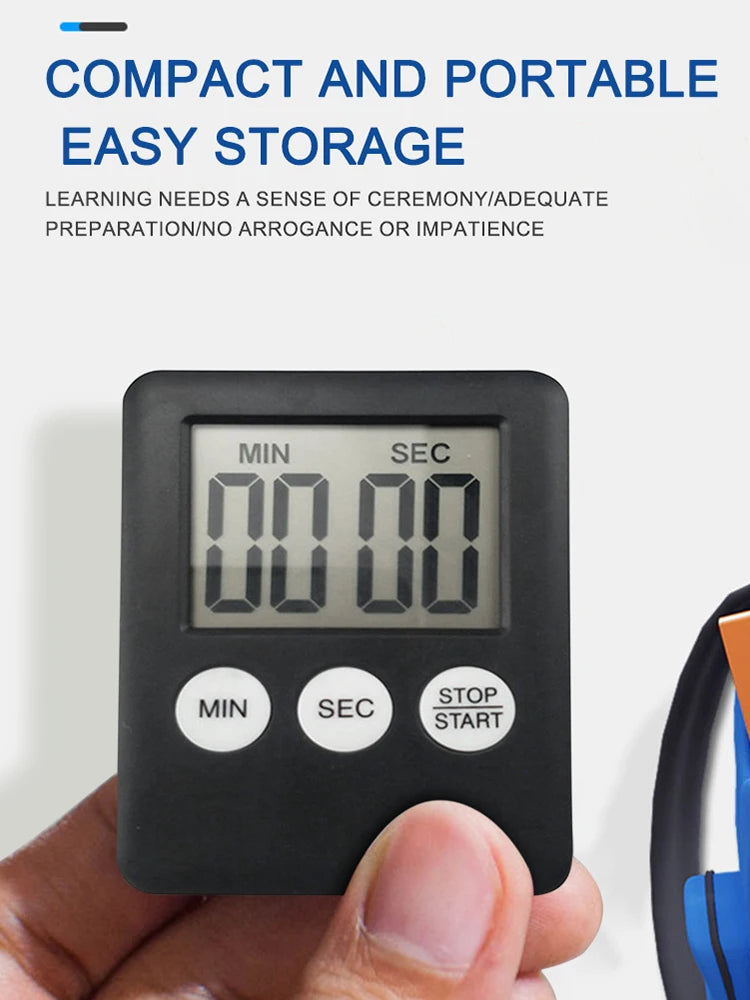 Digital Electronic Kitchen Timer Multi-Function Electronic Timer Stopwatch LCD Display Magnetic for Teachers Students