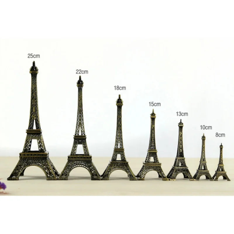 10/15/18/25cm Paris Eiffel Tower Statue European Crafts Retro Model Office Decoration Miniature Building Small Retro Decoration