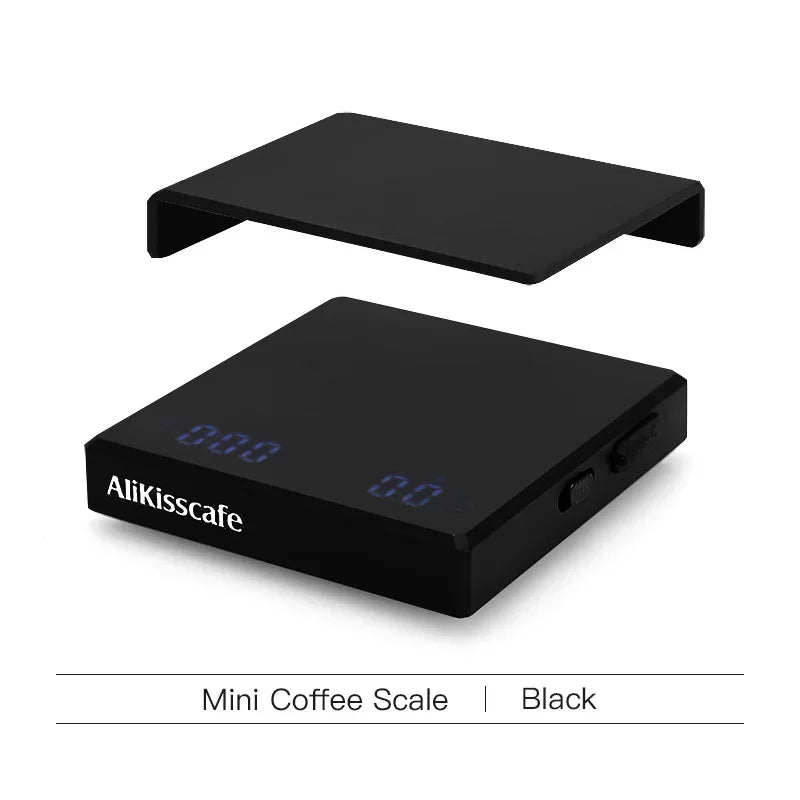 AliKisscafe Kitchen Coffee Scale Digital Scale With Timer Rechargeable Electronic Precision Espresso Accessory Barista Tool Gift