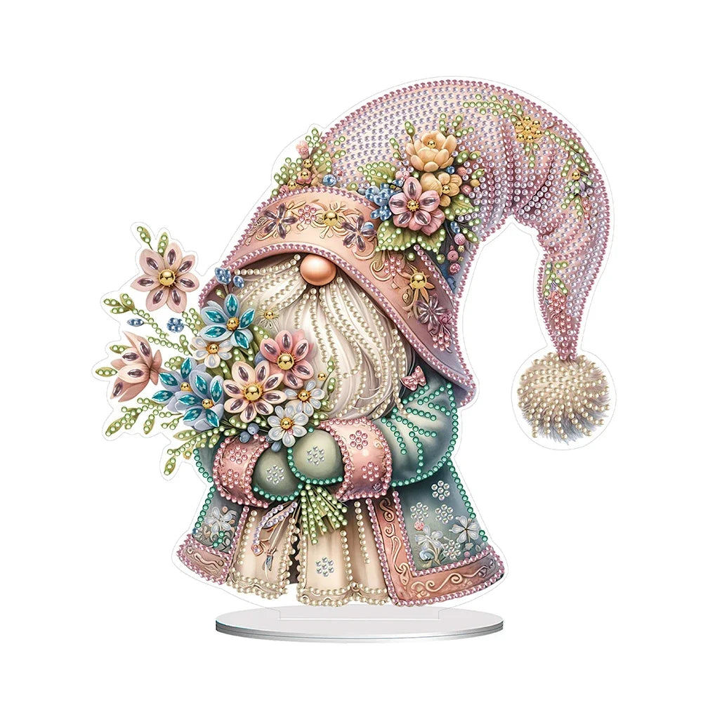 Special Shape Table Top Diamond Painting Ornament Kits Cute Gnome Diamond Painting Desktop Decorations Bedroom Table Decoration
