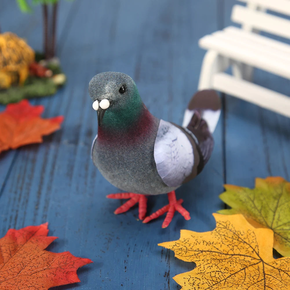 Miniatures Bird Figurines Art Crafts Foam Small Pigeon Artificial Imitation Handmade Beautiful Handcrafts Christmas Decorations