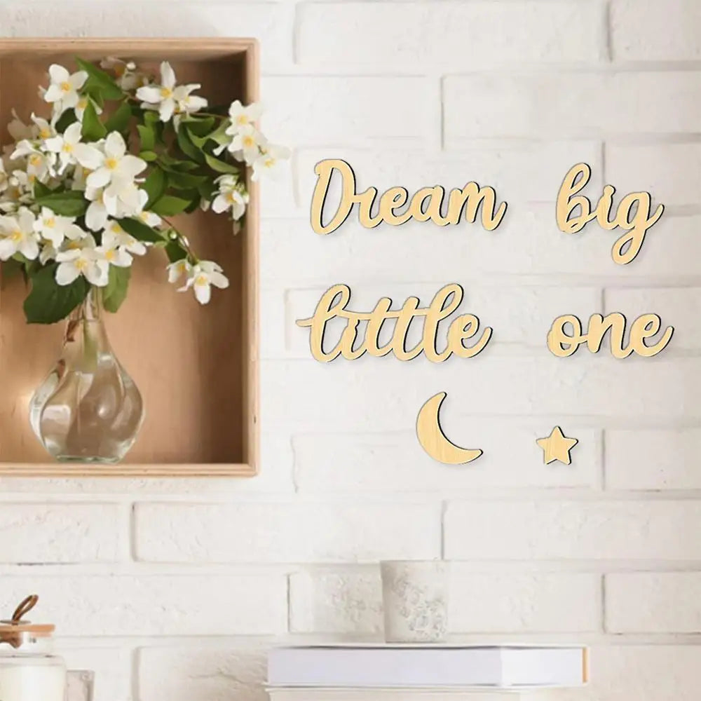 Wall Wooden Letter Modern Big Dream Wall Sign For Children's Room Baby Room Decoration Adorable Gallery Art For Birthday