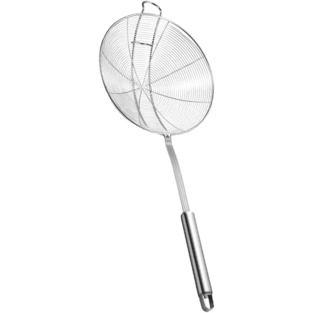 Large Stainless Steel Slotted Spoon with Hook Multi-Purpose Kitchen Strainer for Pasta and Fried Foods for Cooking and Frying