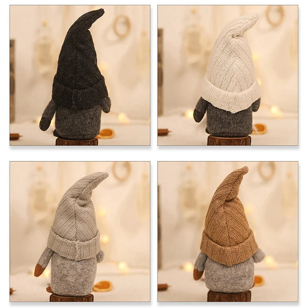 Coffee Gnome Doll New Year Christmas Plush Coffee Bar Decoration for Farmhouse Party Home Desktop Christmas Faceless Plush Dolls