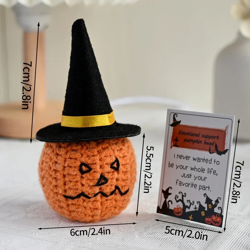 Halloween Pumpkins Crochet Punpkin Ghost Sunflower Desktop Ornament Decoration Halloweren Gift Potted Plant Summerween