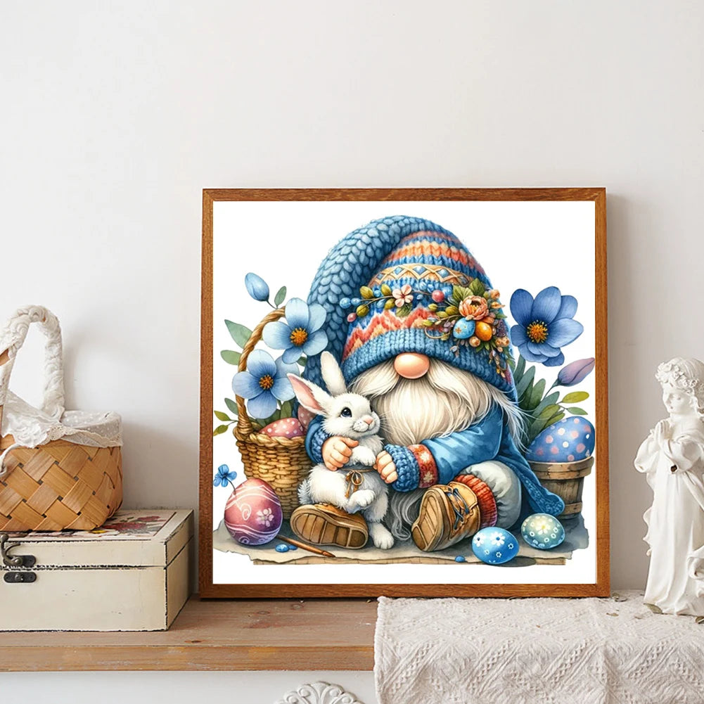 30*30CM 5D DIY Full Round Drill Diamond Painting Easter Gnome Egg Kit Home Decoration Art Craft Mosaic Painting