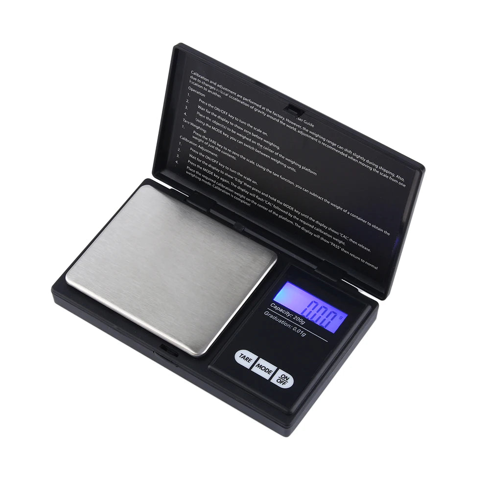 200g X 0.01g Digital Scale Portable Gram Jewelry Gold Silver Herb Digital Scale Kitchen Scale Home Supplies Scale