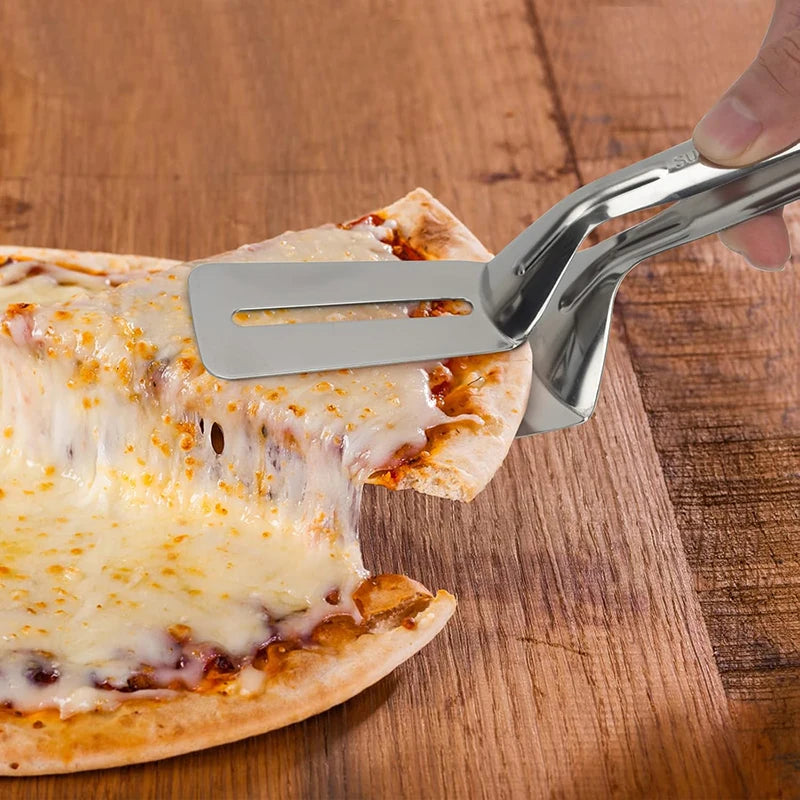 Stainless Steel Food Tongs - Multipurpose Kitchen Turner for Grilling, Flipping Steak, Fish & Pizza cuisine kitchen tools