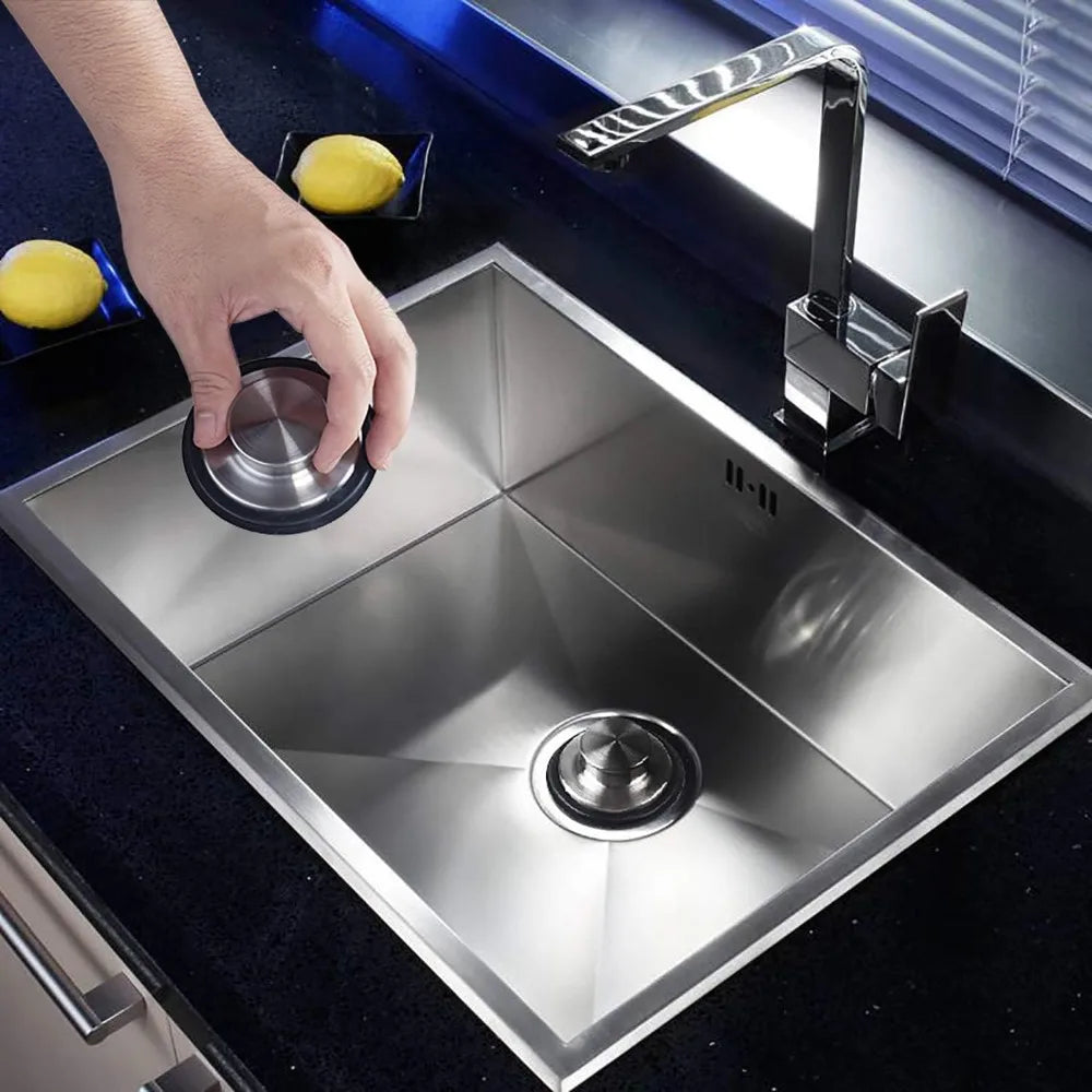 2 PCS Stainless Steel Kitchen Sink Stopper, Large Wide Rim 3.38" Diameter - Garbage Disposal Plug