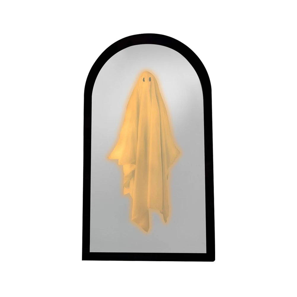 NEW Ghost Mirror Halloween Decorations Night Light Spooky Apparition Halloween Hologram Ghost Mirror Prank Halloween Party Decor