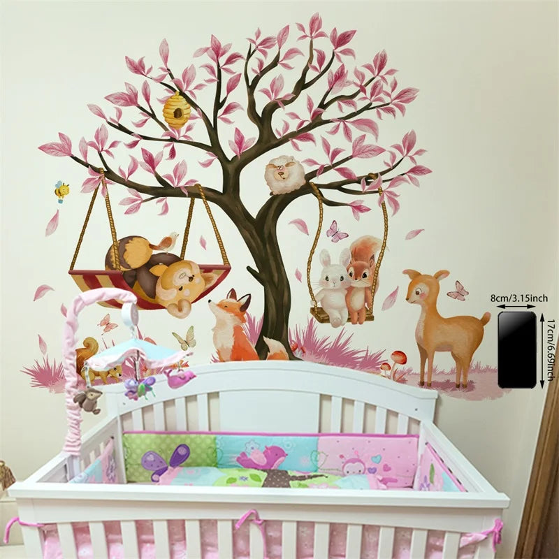 Children s Room Decor Adorable Animal Forest Wall Decals Easy to Apply and Remove Nursery Wall Art for Kids