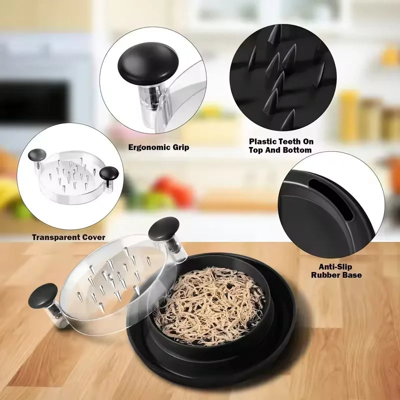 Kitchen Chicken Shredder Non-Slip Meat Grinders For Pork Beef Cooked Chicken Breasts Vegetable Kitchen Tool Handle Shredder