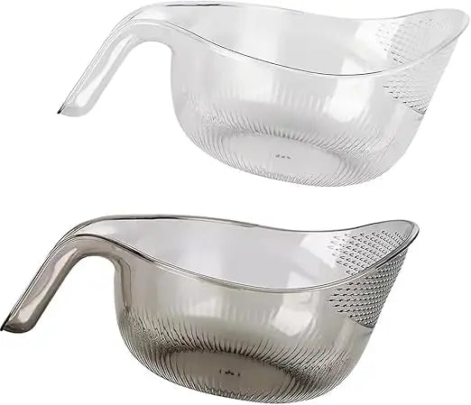 2 PCS 2-In-1 Multifunctional Rice Strainer,Large Rice Washer Beans Washer Strainers And Colanders - Washing Bowl for Fruit Washi