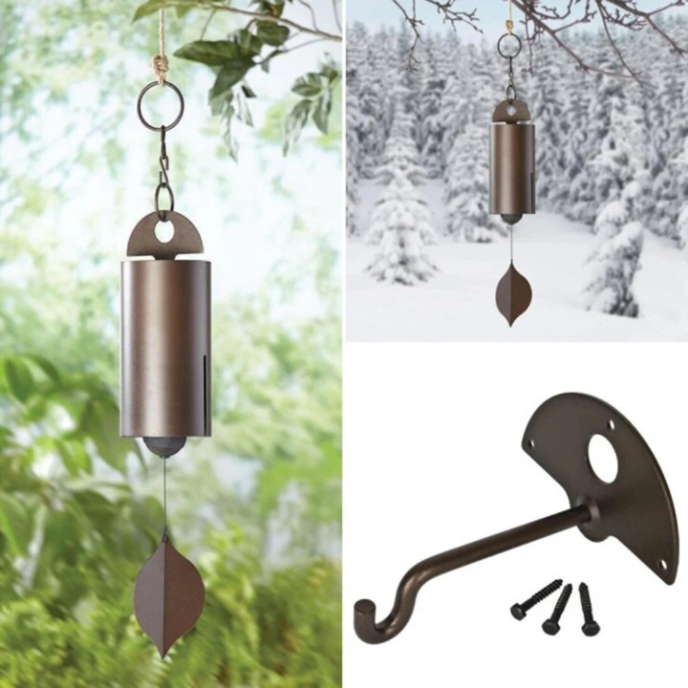 Leaves Wind Chimes Retro Style Serenity Bell Wind Chimes Deep Resonance Metal Deep Tone for Patio Yard Porch Garden Decor
