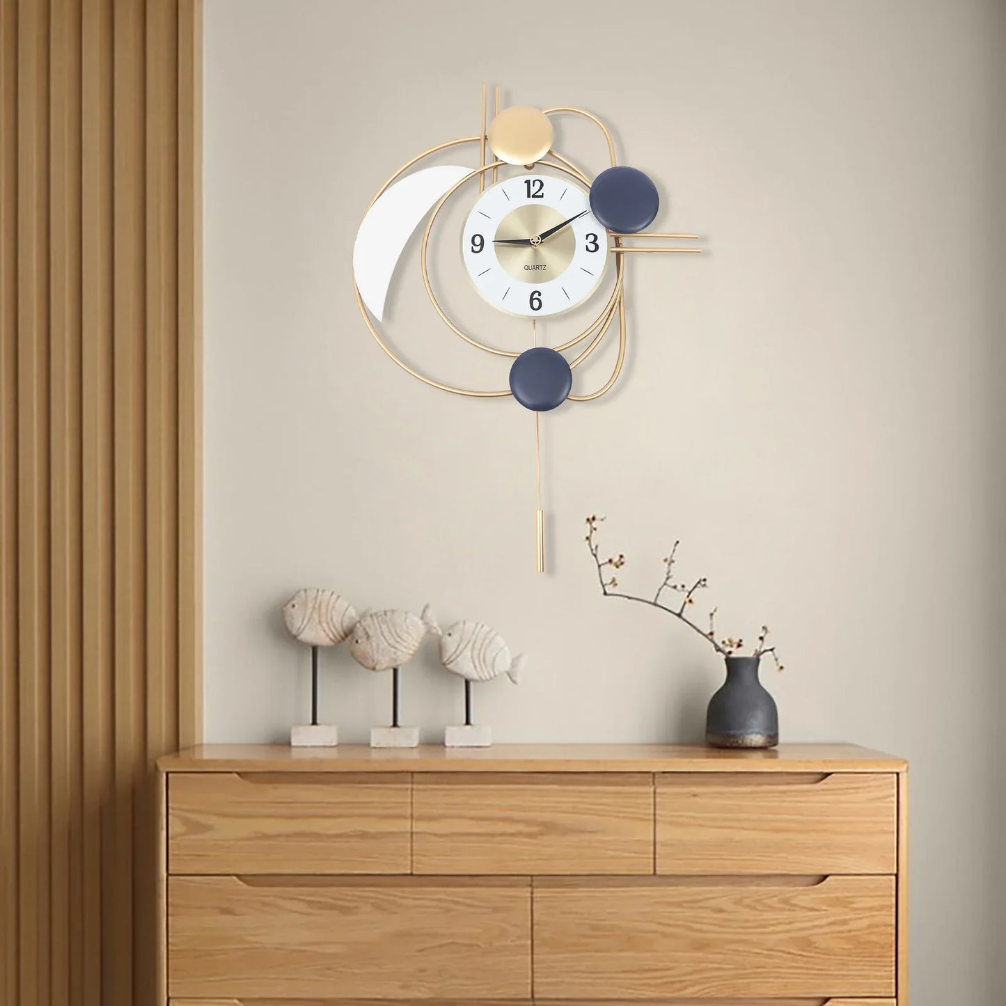 Inspired Modern Wall Clock for Living Room Home and Office Nordic Metal Hanging Clocks 3D Mute Design Art Decor Free Shipping