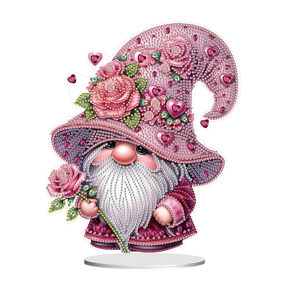 Special Shape Table Top Diamond Painting Ornament Kits Cute Gnome Diamond Painting Desktop Decorations Bedroom Table Decoration