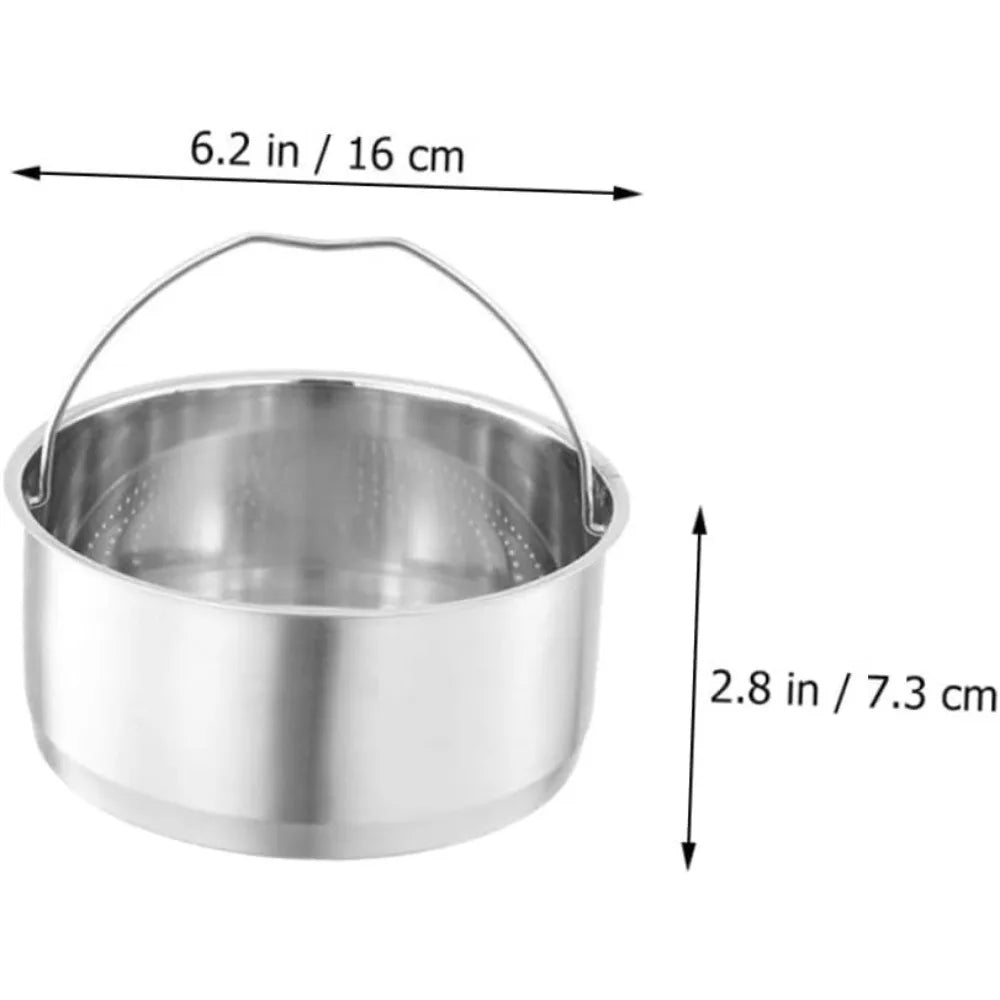 Stainless Steel Rice Washer Strainer Bowl Multi-Function Vegetable Strainer Handle for Kitchen Use Wear-Resistant Design for Wa