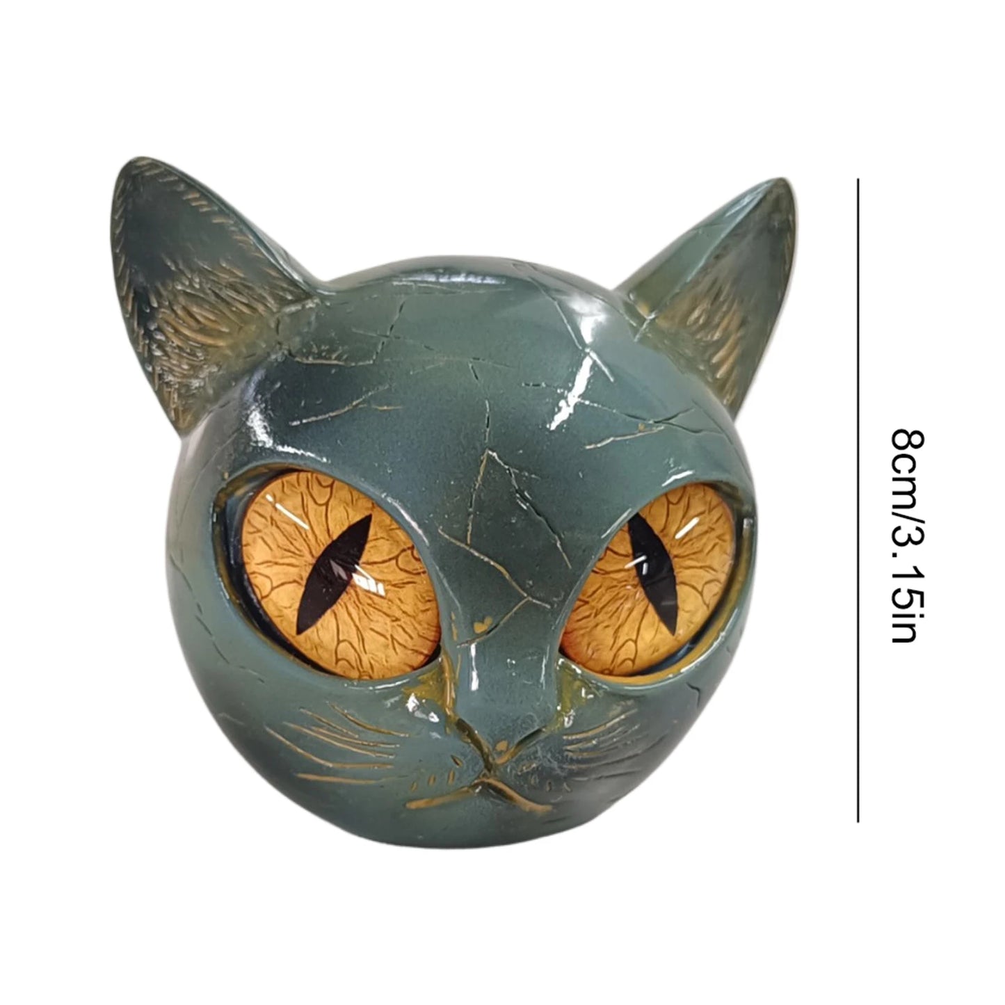 Decorative Cat Stone Figurine Marble Texture Cat Stone Kitten Sculpture for Keepsake Gift Office Desk Decor